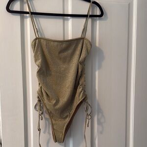 Gold Kids One Piece Swimsuit